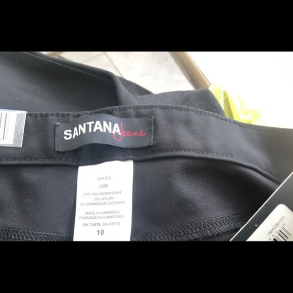 Santana NEW High Rise Boot Flare Stretch Jean style Pants Jeans Pockets Straight - Picture 8 of 8